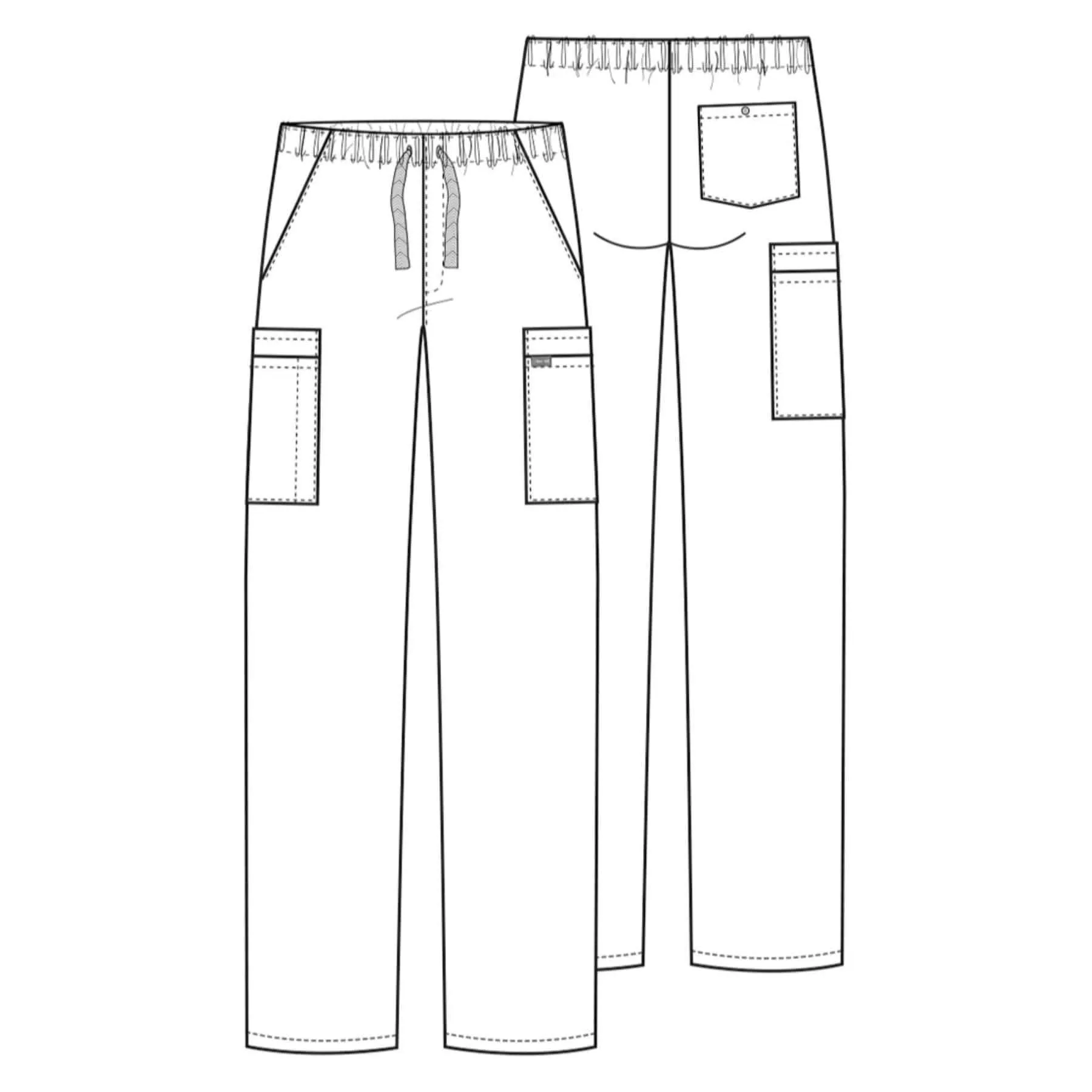 Cherokee Workwear 4000 Scrubs Pants Mens Drawstring Cargo Galaxy Blue