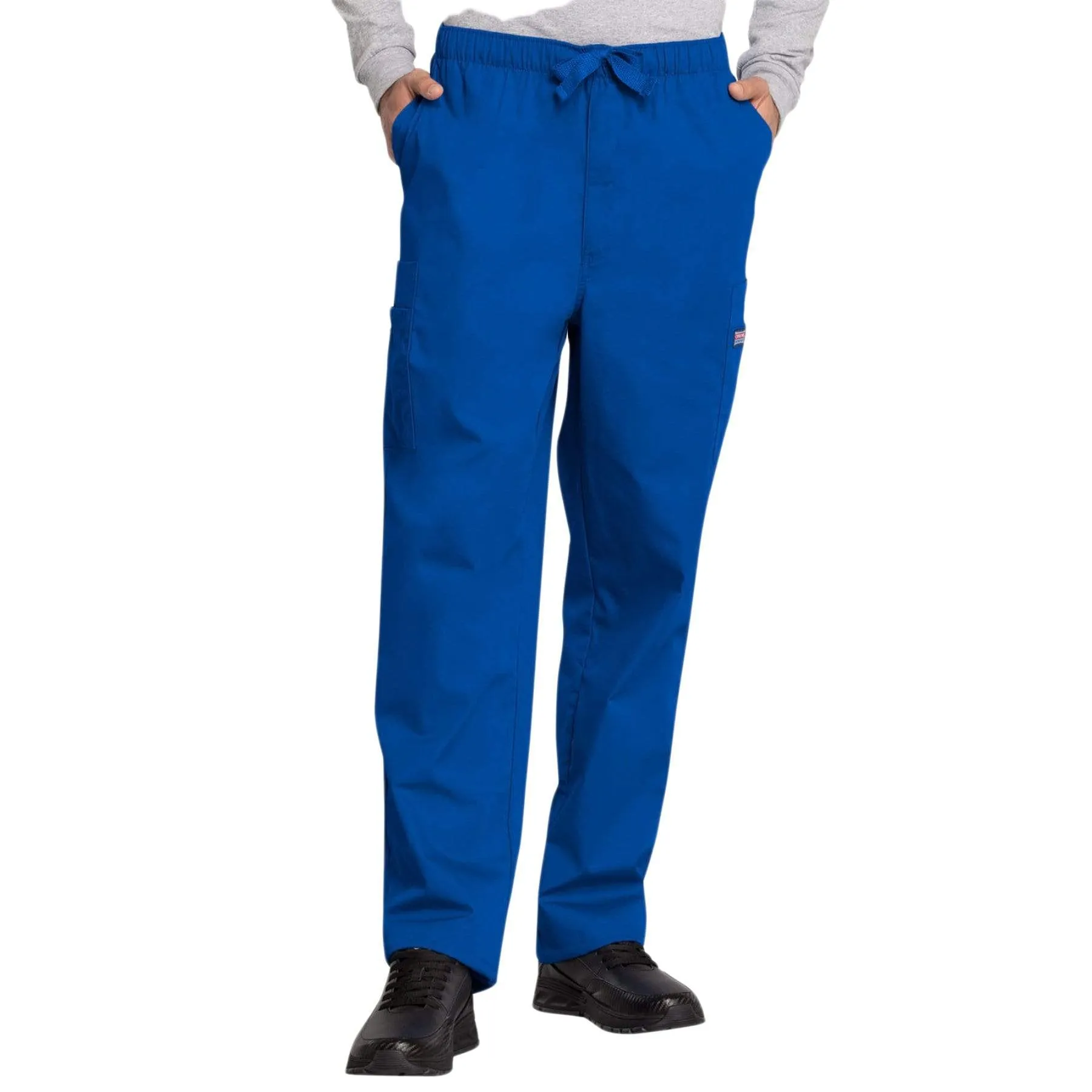 Cherokee Workwear 4000 Scrubs Pants Mens Drawstring Cargo Royal