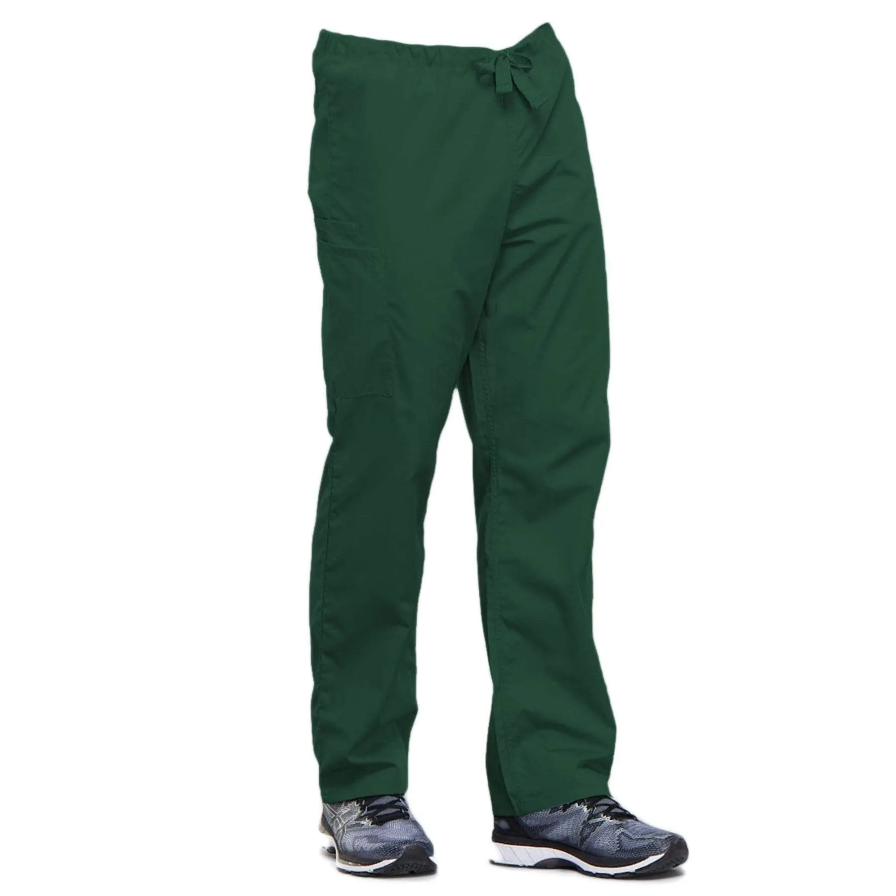 Cherokee Workwear 4100 Scrubs Pants Unisex Drawstring Cargo Hunter Green