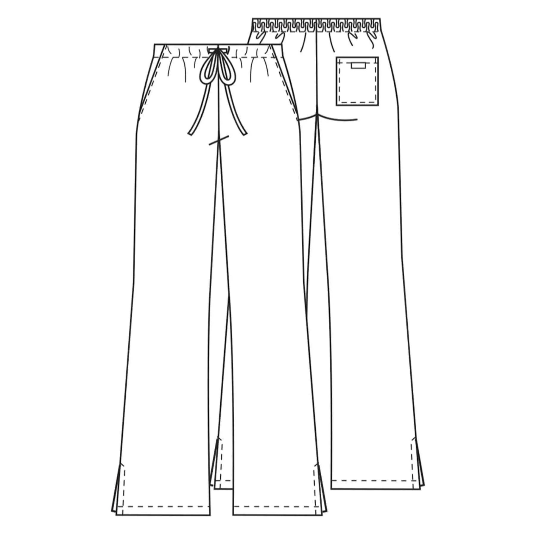 Cherokee Workwear 4101 Scrubs Pants Womens Natural Rise Flare Leg Drawstring Grape