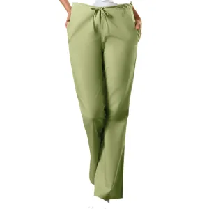 Cherokee Workwear 4101 Scrubs Pants Womens Natural Rise Flare Leg Drawstring Sage Green