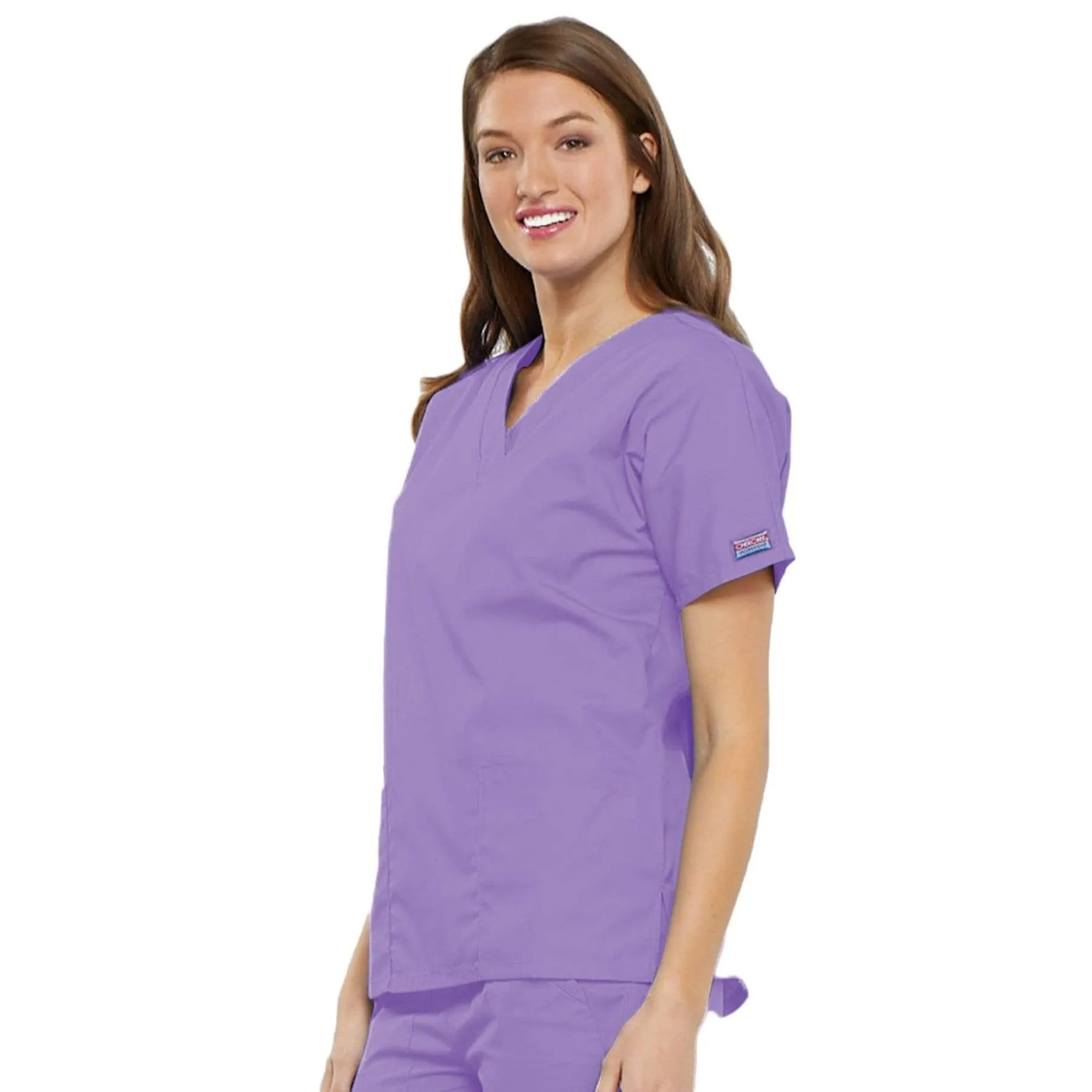 Cherokee Workwear 4700 Scrubs Top Womens V-Neck Orchid
