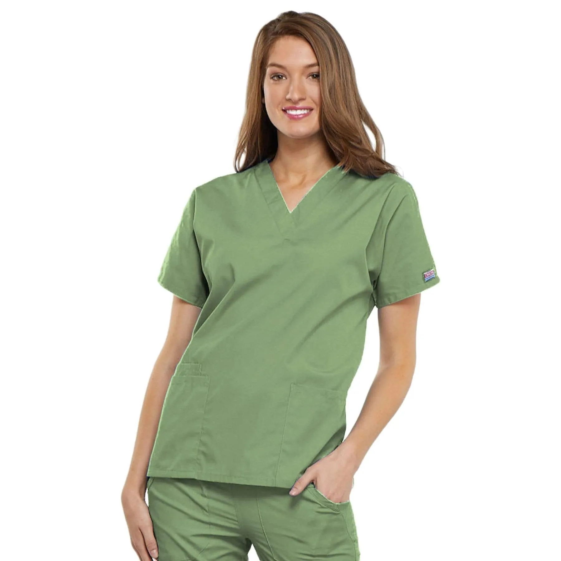 Cherokee Workwear 4700 Scrubs Top Womens V-Neck Sage Green