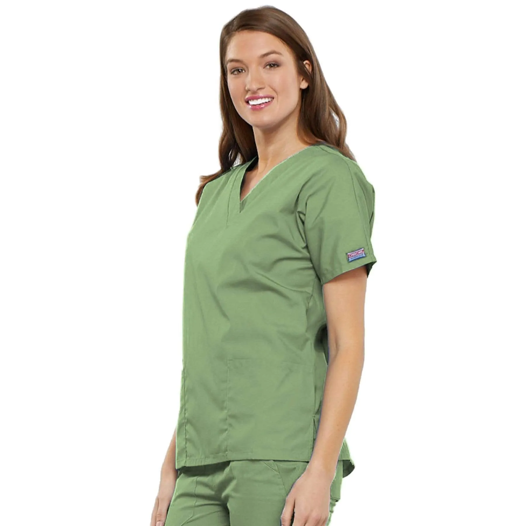Cherokee Workwear 4700 Scrubs Top Womens V-Neck Sage Green