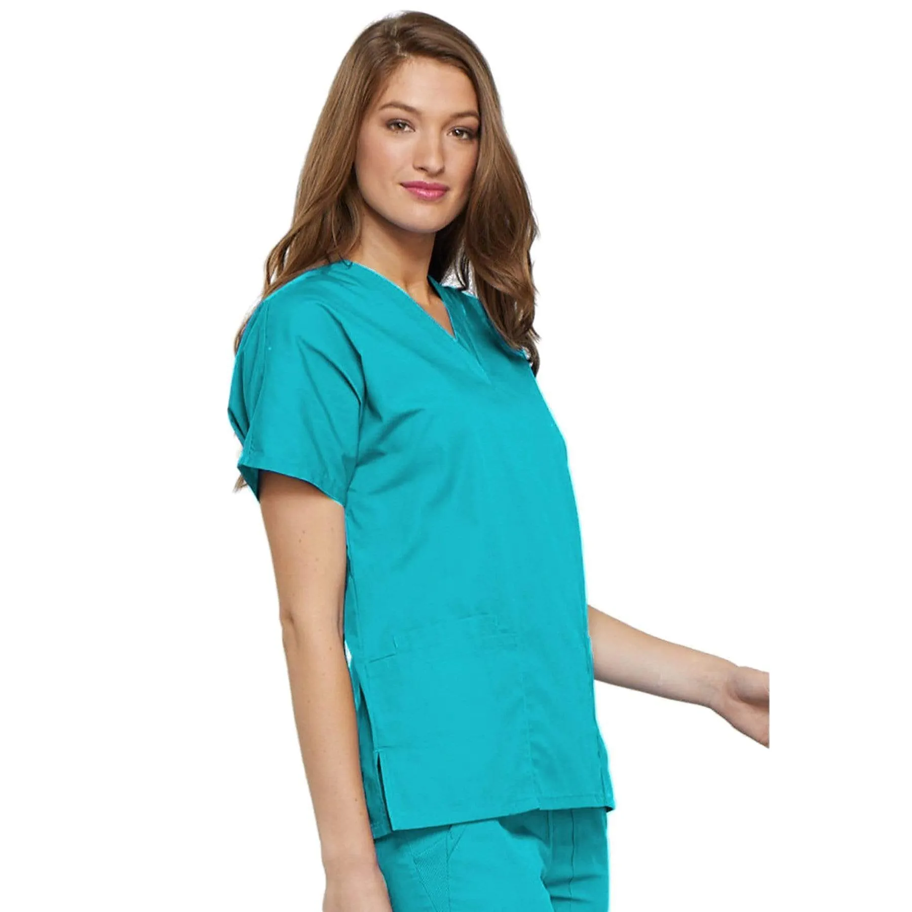 Cherokee Workwear 4700 Scrubs Top Womens V-Neck Turquoise