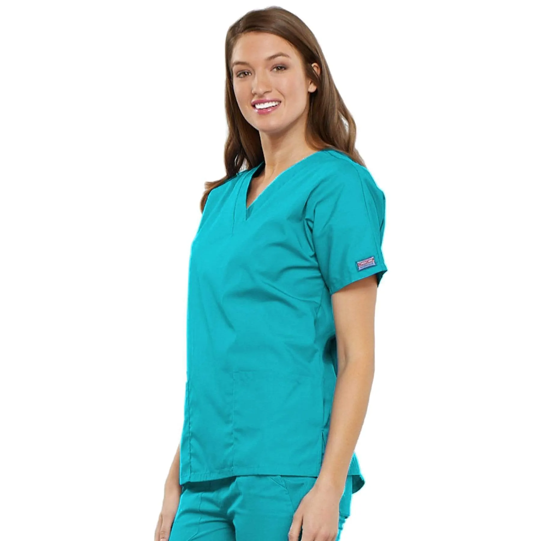 Cherokee Workwear 4700 Scrubs Top Womens V-Neck Turquoise