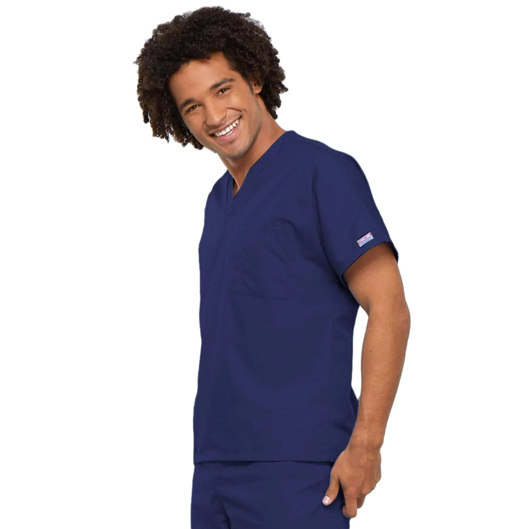 Cherokee Workwear 4777 Scrubs Top Unisex V-Neck Tunic. Navy