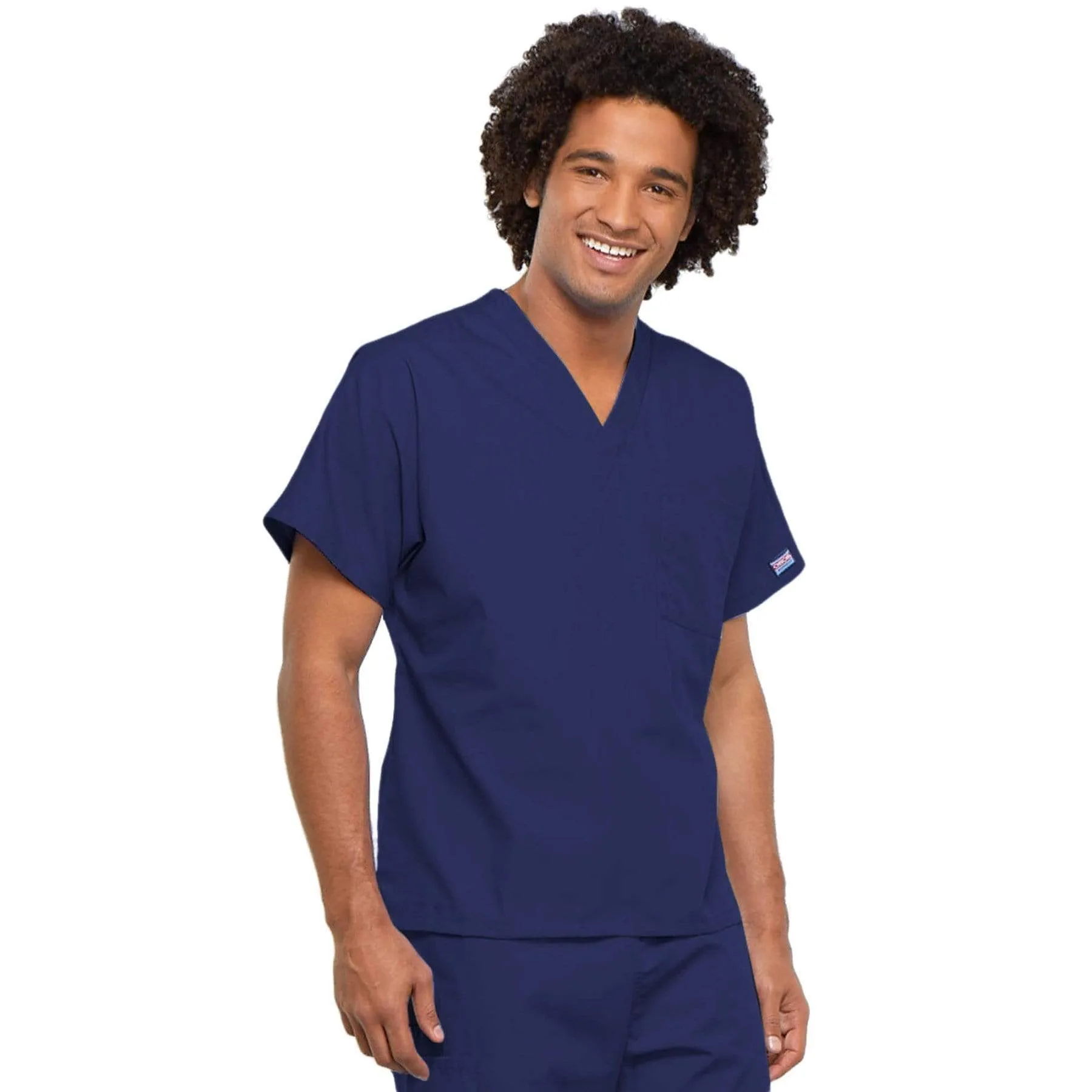 Cherokee Workwear 4777 Scrubs Top Unisex V-Neck Tunic. Navy
