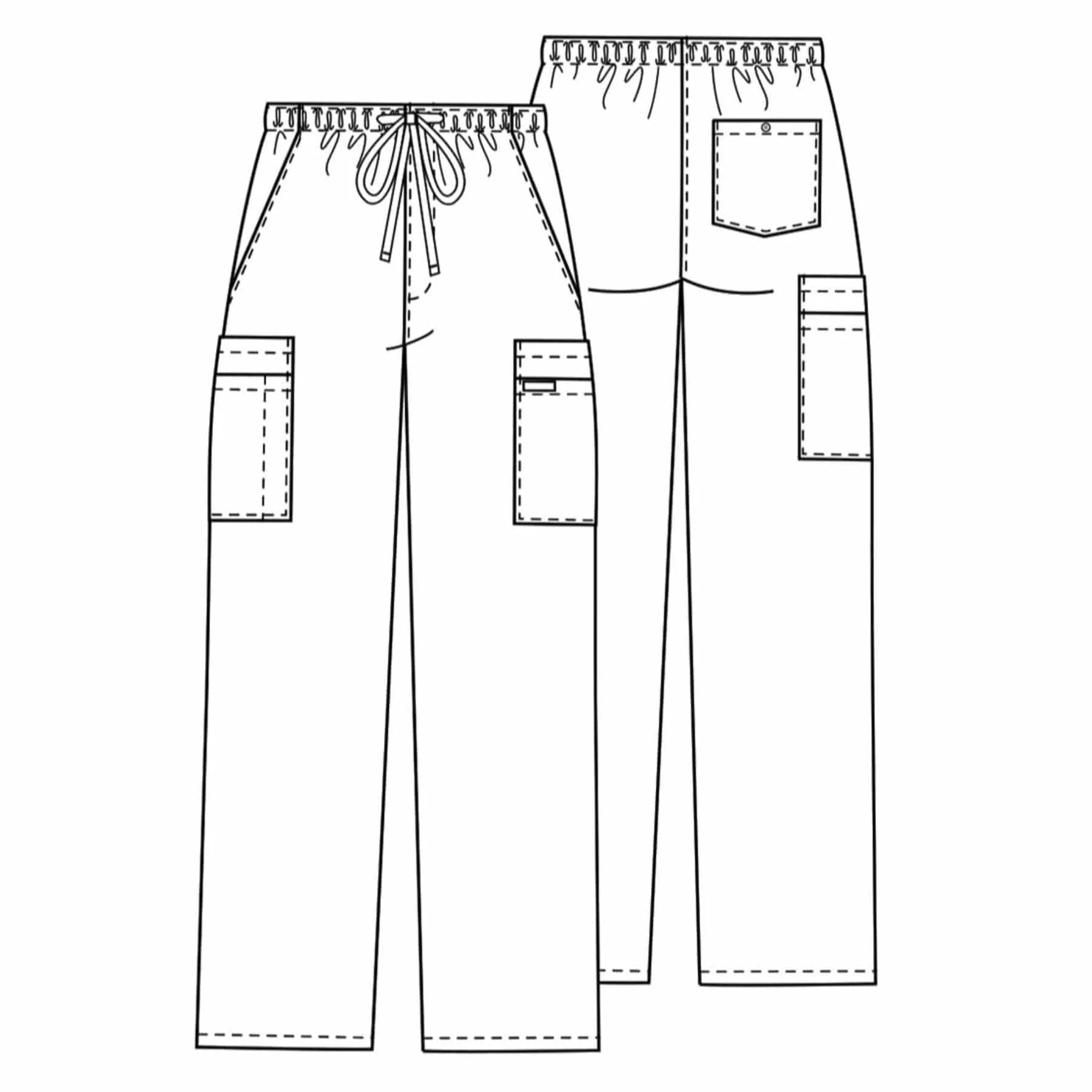 Cherokee Workwear Core Stretch 4243 Scrubs Pants Men's Drawstring Cargo Caribbean Blue
