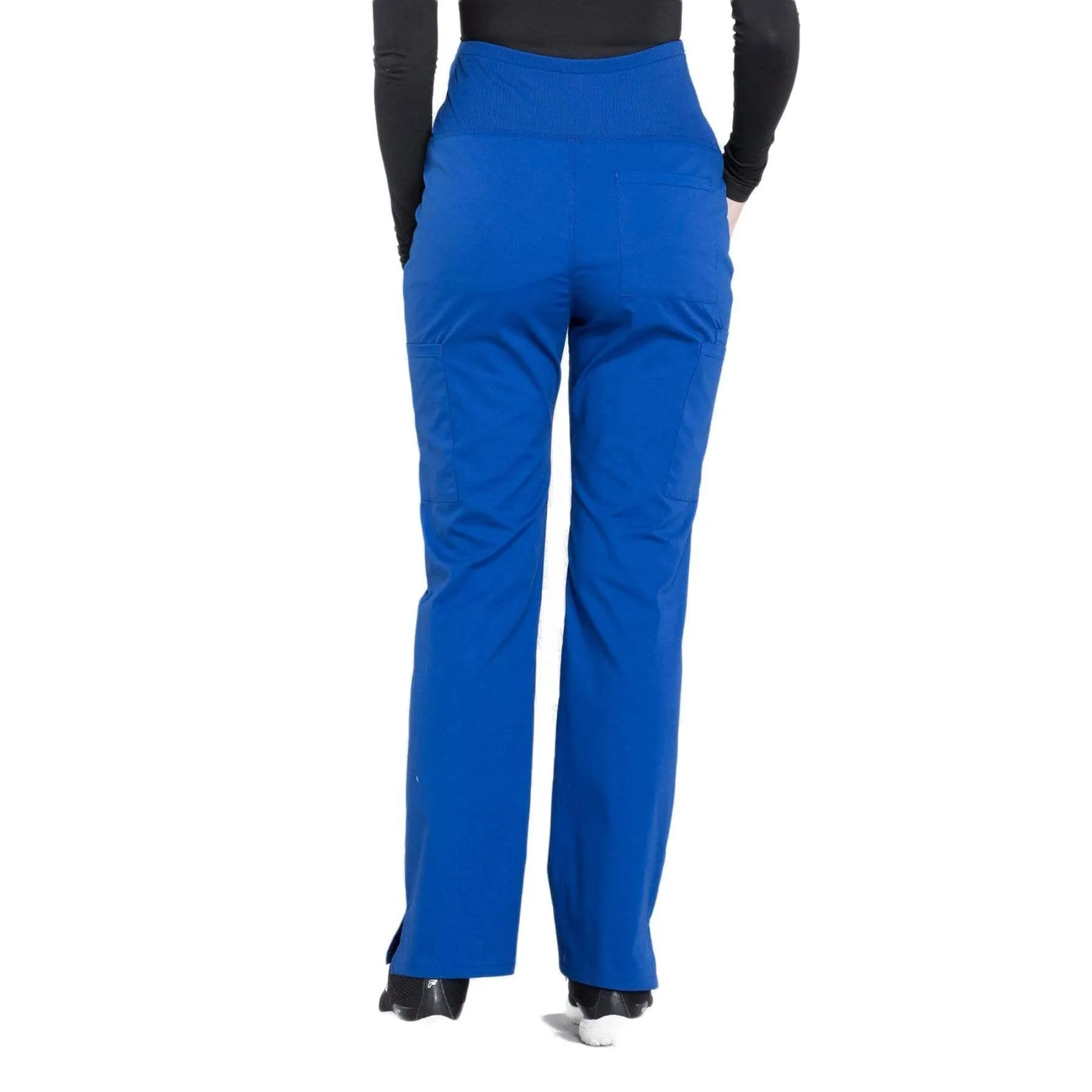 Cherokee Workwear Professionals WW220 Scrubs Pants Maternity Straight Leg Galaxy Blue