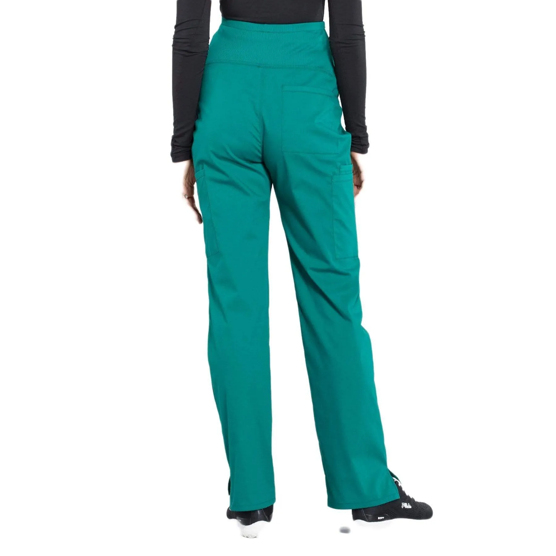 Cherokee Workwear Professionals WW220 Scrubs Pants Maternity Straight Leg Hunter Green