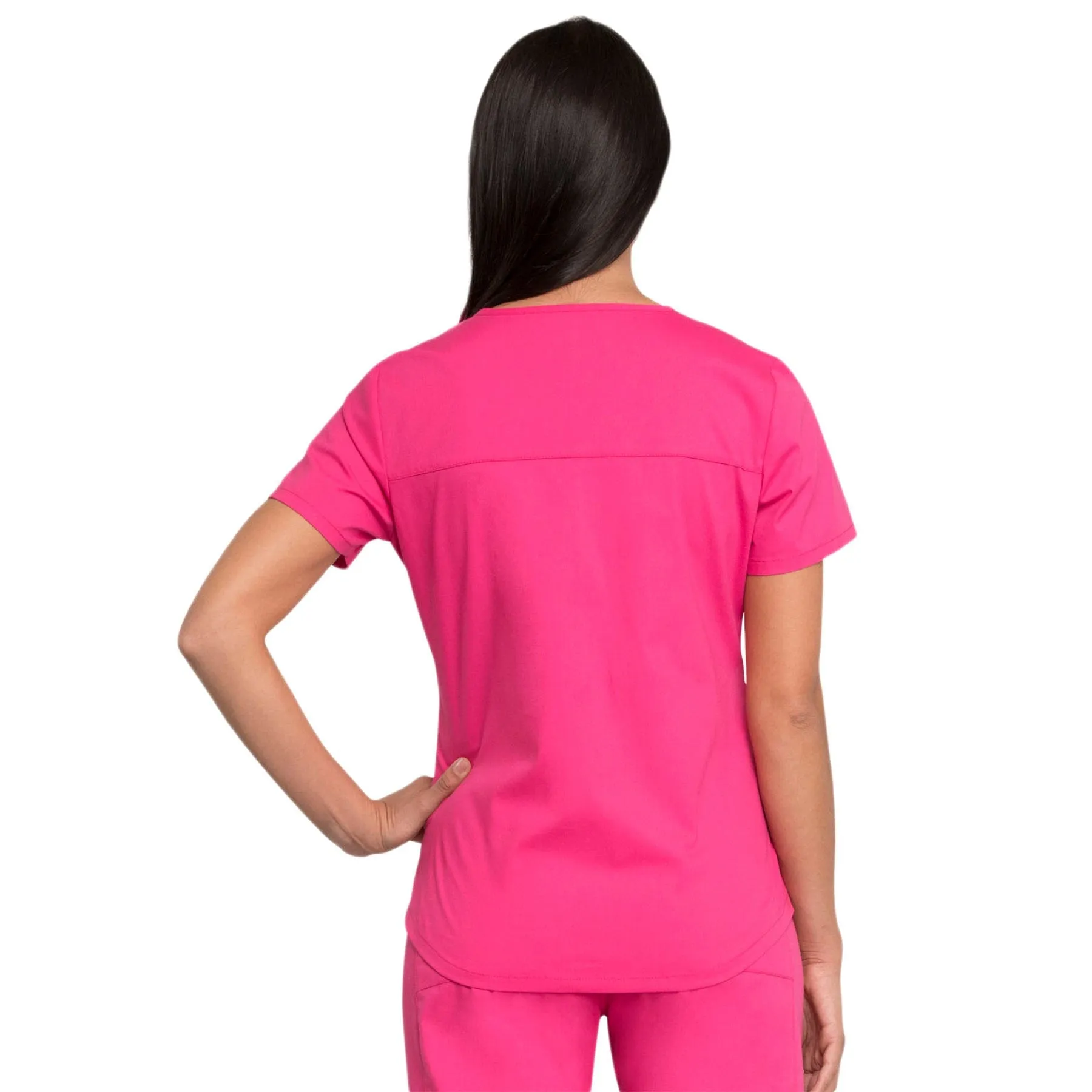 Cherokee Workwear Professionals WW665 Scrubs Top Womens V-Neck Electric Pink