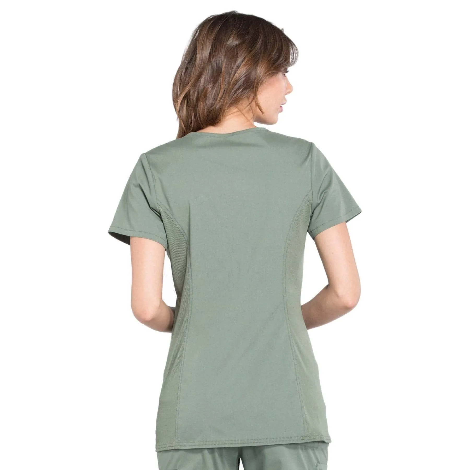 Cherokee Workwear Professionals WW685 Scrubs Top Maternity Mock Wrap Olive