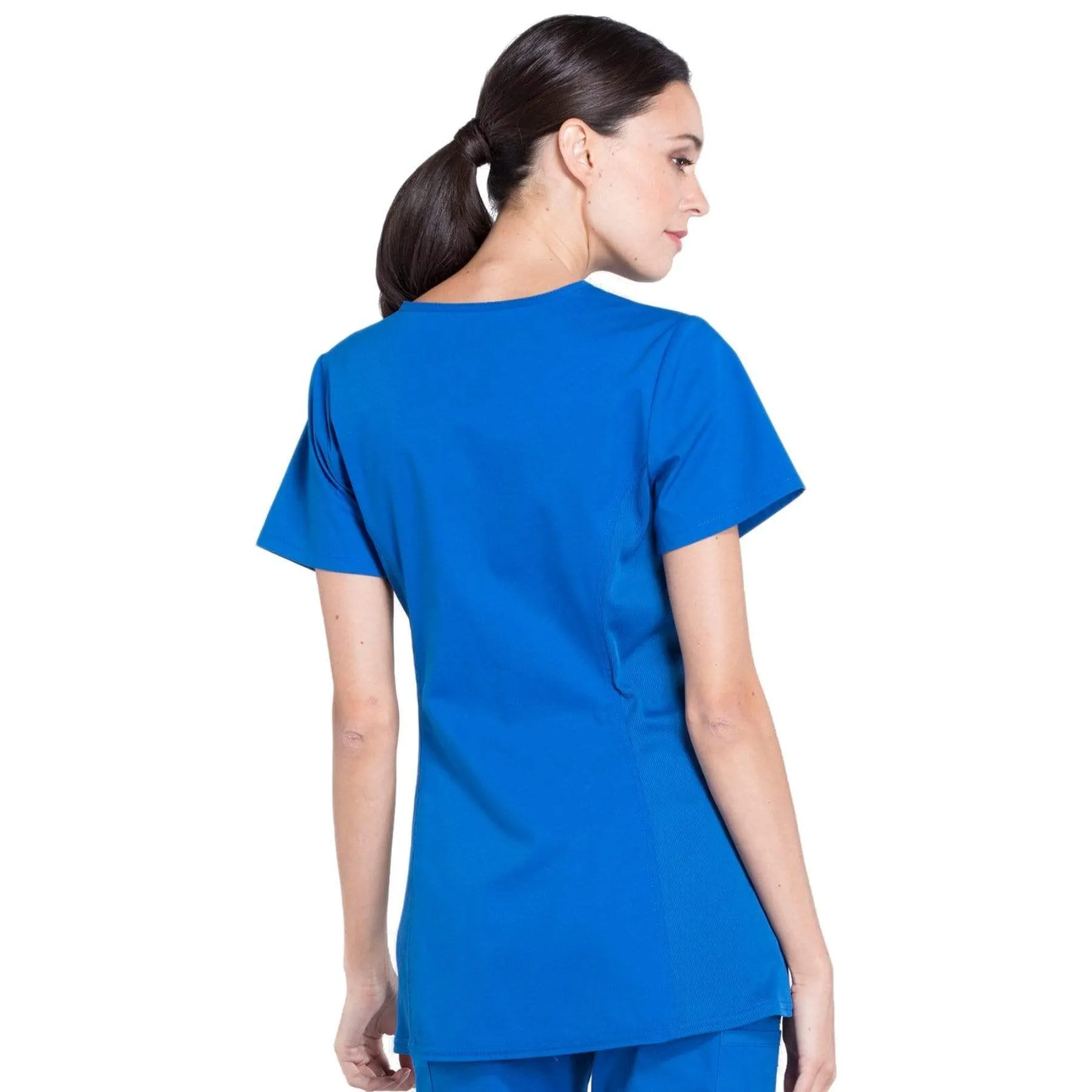 Cherokee Workwear Professionals WW685 Scrubs Top Maternity Mock Wrap Royal