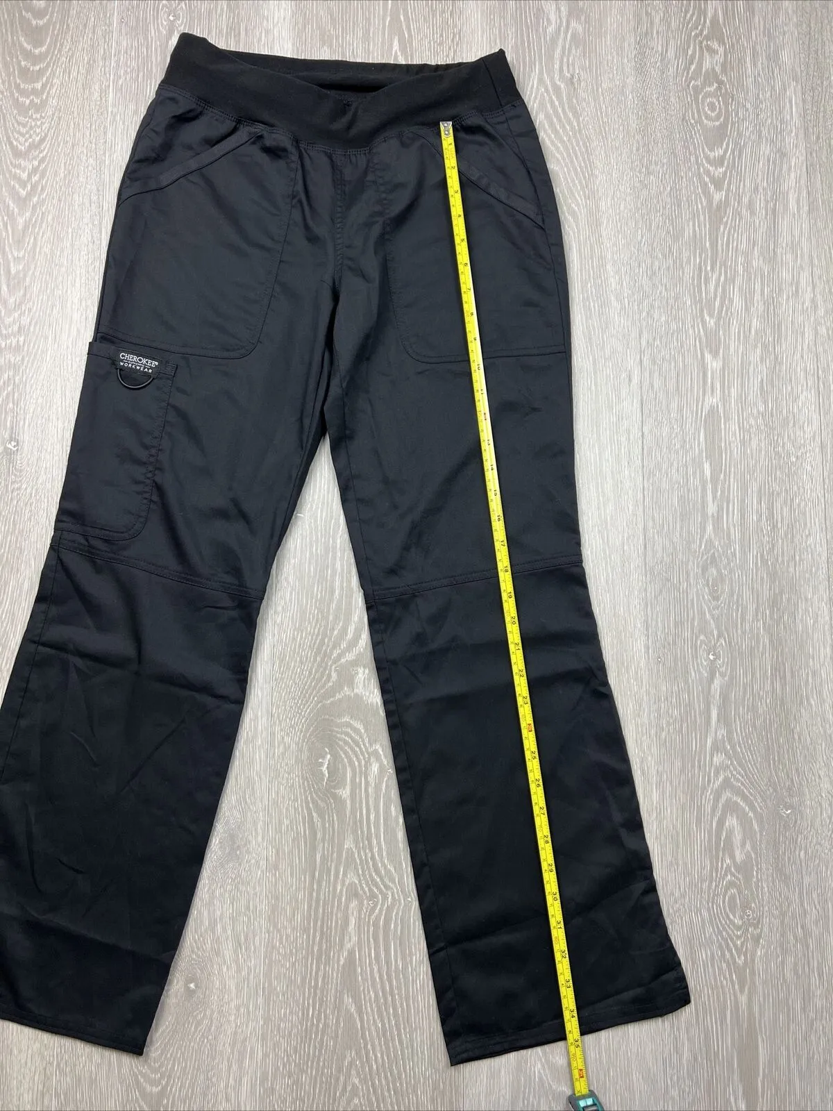 Cherokee Workwear Womens Black Cargo Pants Scrubs Size XS Petite