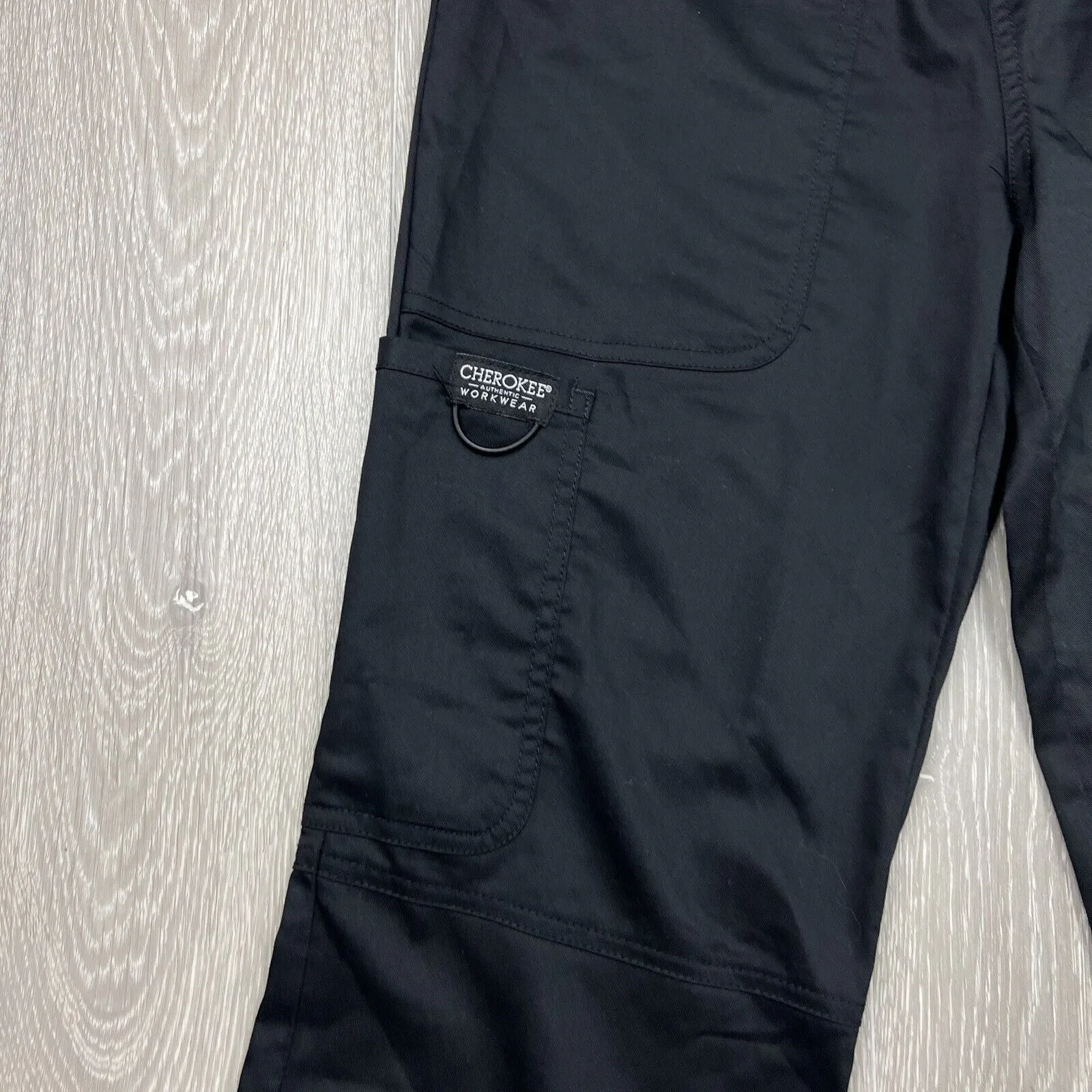 Cherokee Workwear Womens Black Cargo Pants Scrubs Size XS Petite