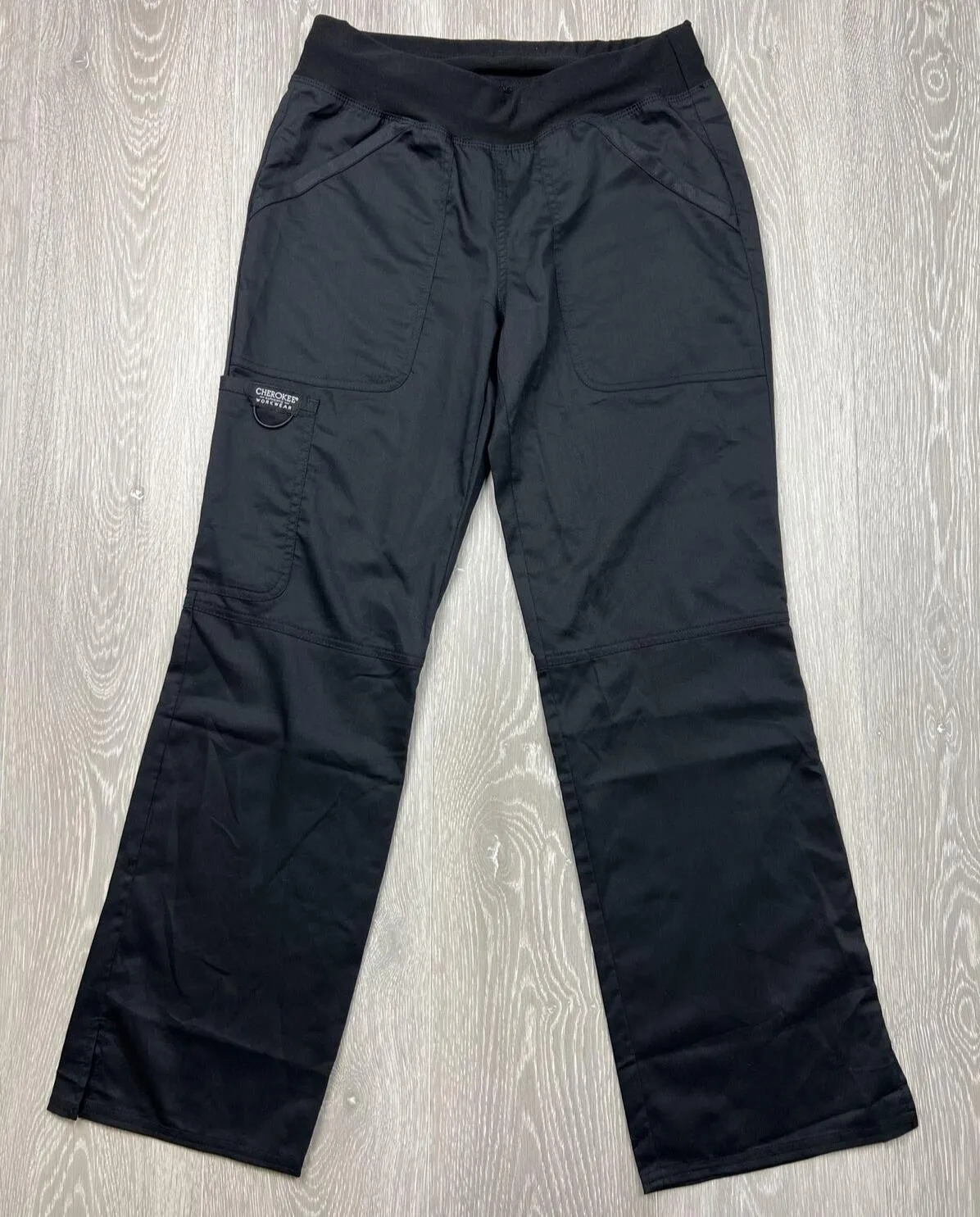 Cherokee Workwear Womens Black Cargo Pants Scrubs Size XS Petite