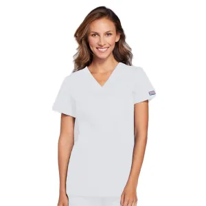 Cherokee Workwear WW645 Scrubs Top Womens V-Neck White