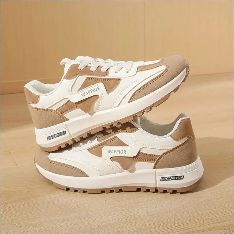 Chic Lace Up Round Toe Contrast Athletic