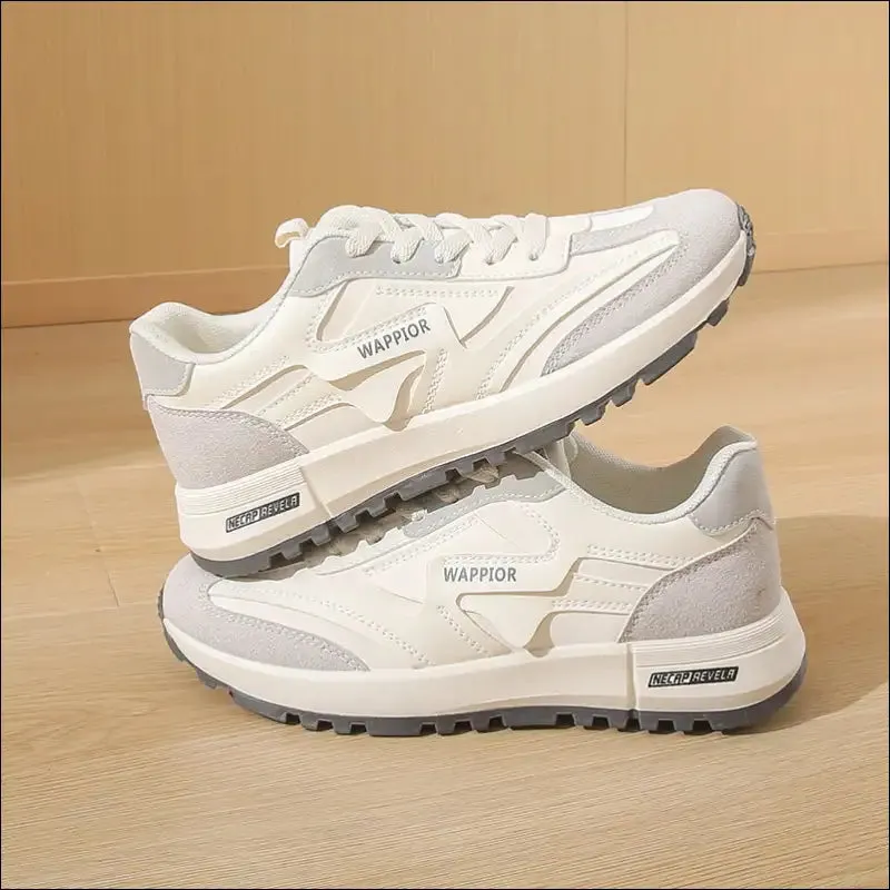 Chic Lace Up Round Toe Contrast Athletic