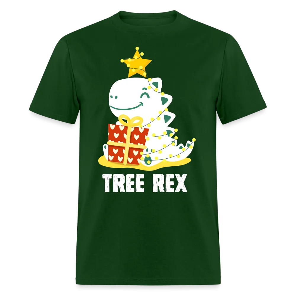 Christmas - Cool Dinosaur Tree Rex - Family Shirts Men, Woman Christmas T Shirts