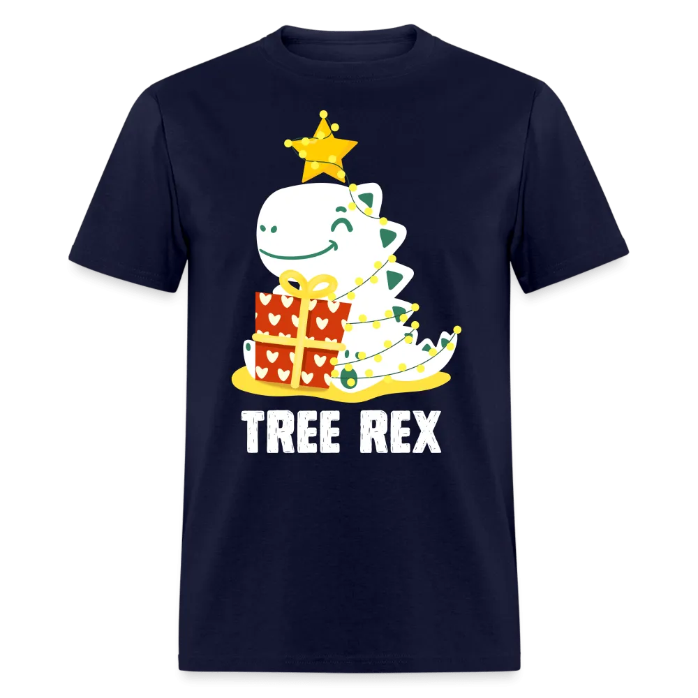 Christmas - Cool Dinosaur Tree Rex - Family Shirts Men, Woman Christmas T Shirts