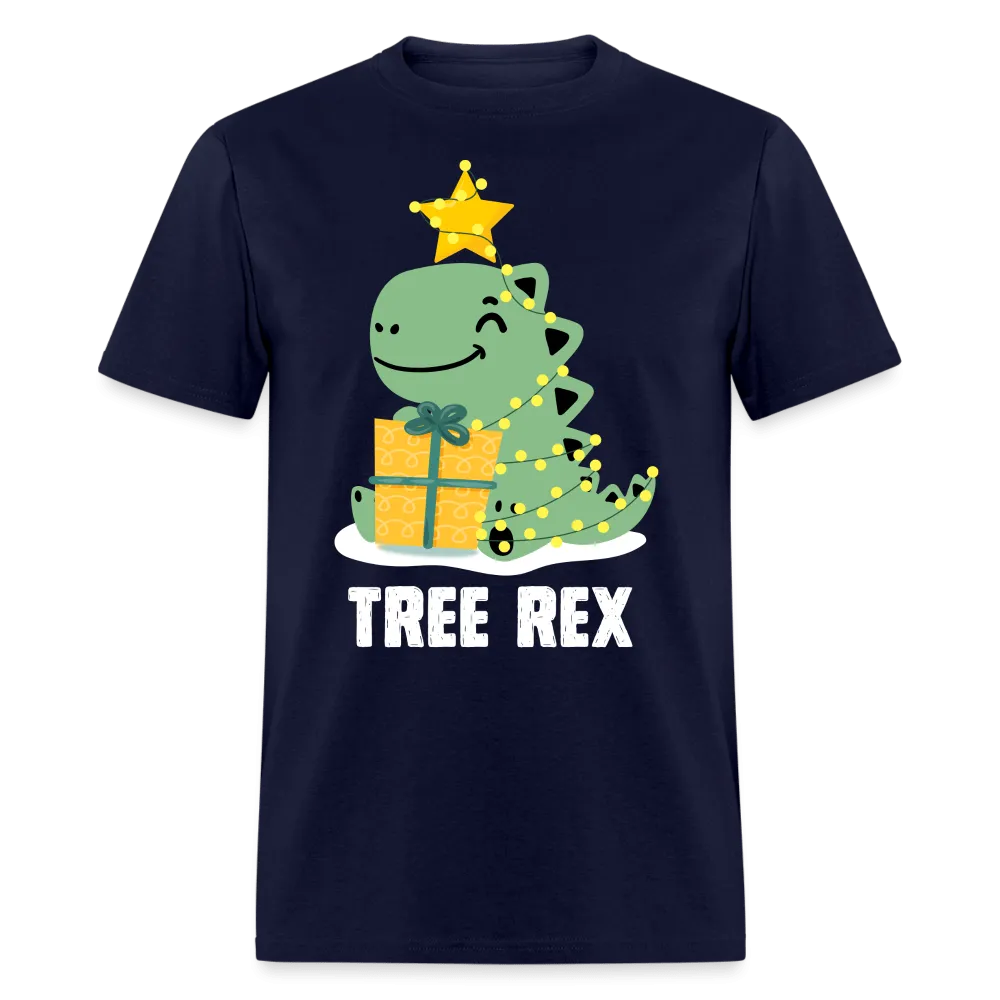 Christmas - Dinosaur Tree Rex - Family Shirts Men, Woman Christmas T Shirts
