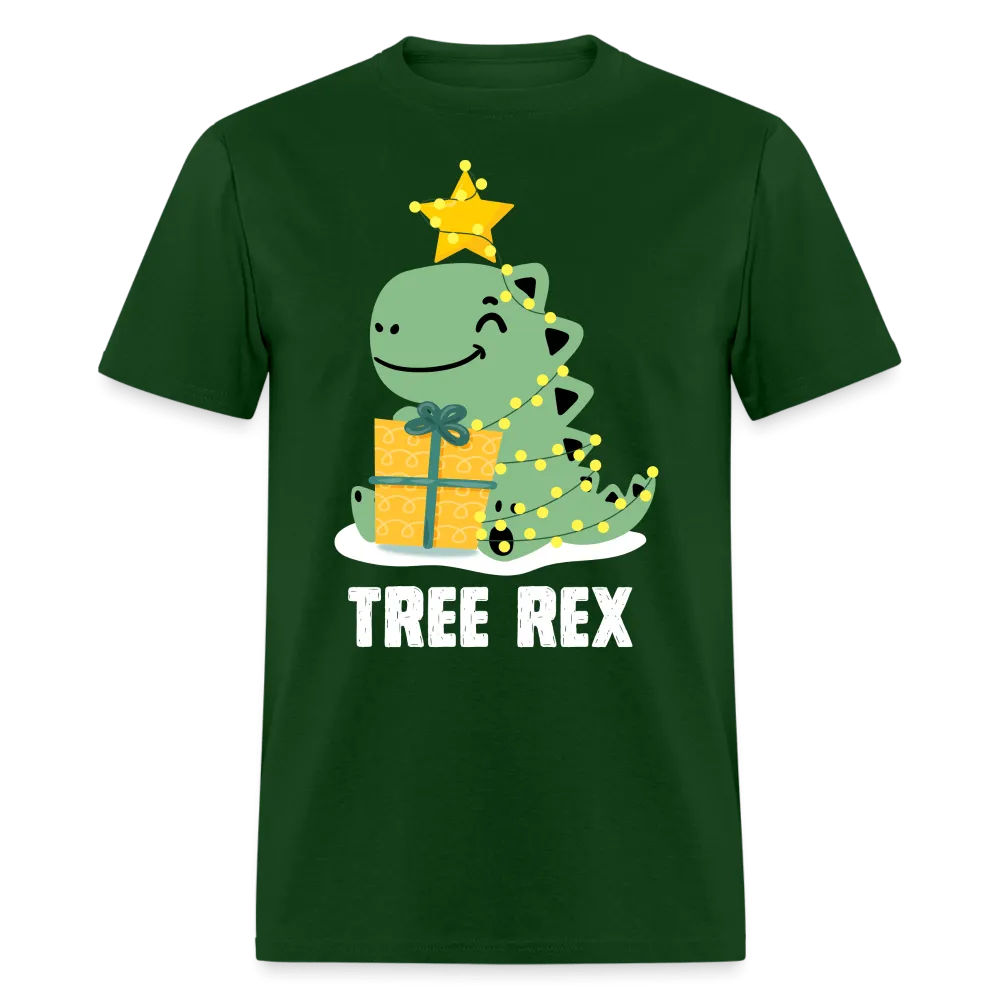 Christmas - Dinosaur Tree Rex - Family Shirts Men, Woman Christmas T Shirts