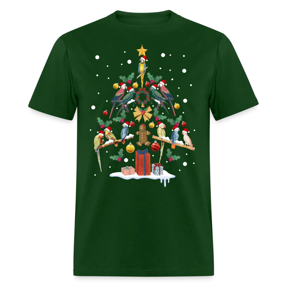 Christmas - Parrot Christmas Tree - Family Shirts Men, Woman Christmas T Shirts