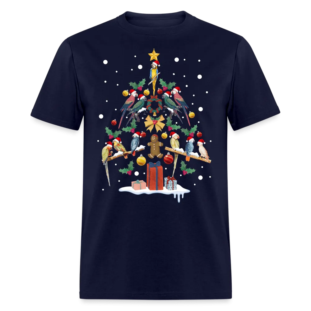 Christmas - Parrot Christmas Tree - Family Shirts Men, Woman Christmas T Shirts