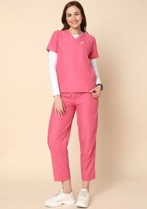 Classic Women's 5-Pocket (Hot Pink) Scrub