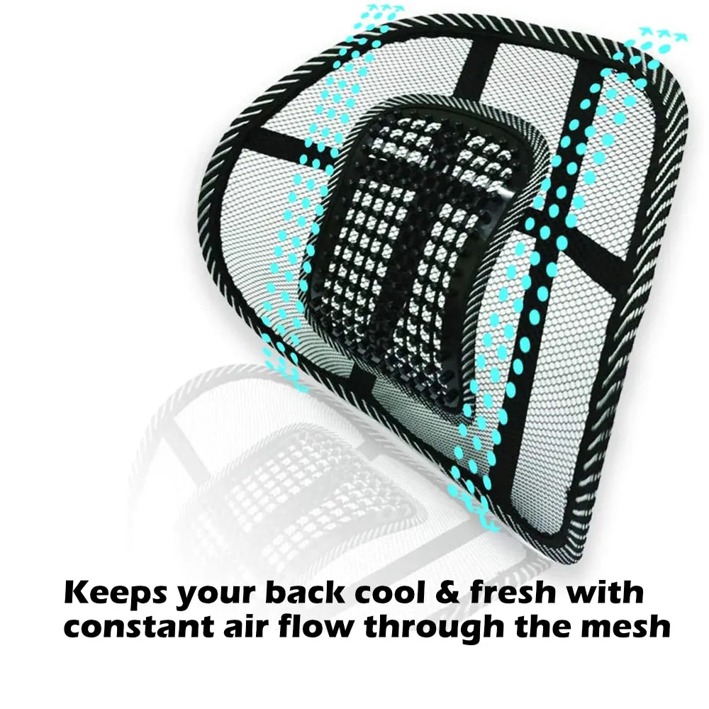 Comfort Air Chair - Mesh Lumbar Support with Massage Beads