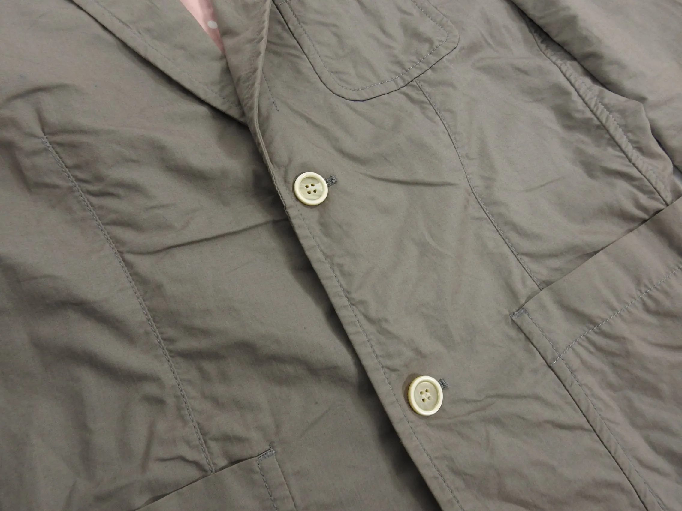 Comme Des Garcons Shirt Light Grey Cotton Twill Workwear Blazer - M