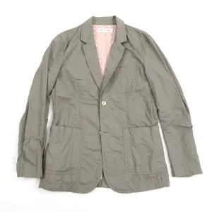 Comme Des Garcons Shirt Light Grey Cotton Twill Workwear Blazer - M