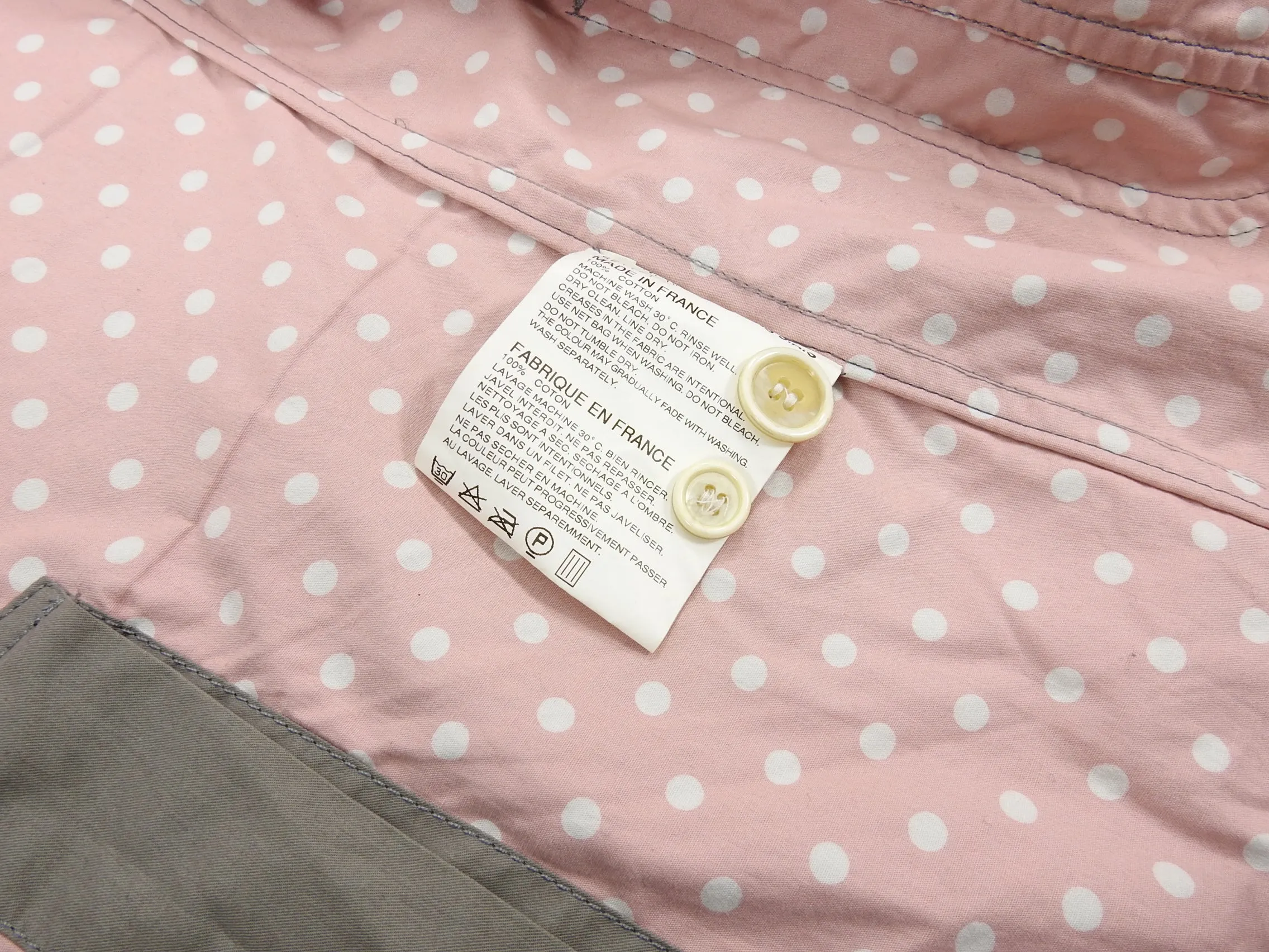 Comme Des Garcons Shirt Light Grey Cotton Twill Workwear Blazer - M