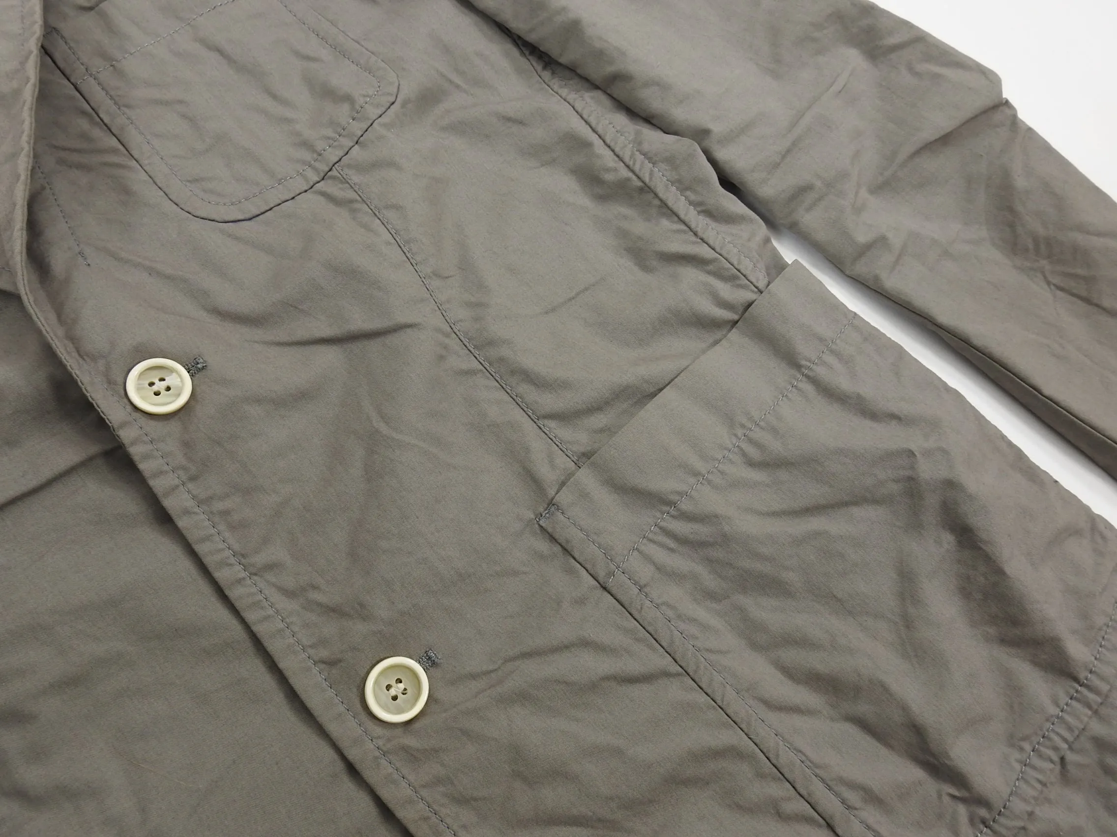 Comme Des Garcons Shirt Light Grey Cotton Twill Workwear Blazer - M