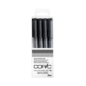 Copic Multiliners, Broad Black Set of 4