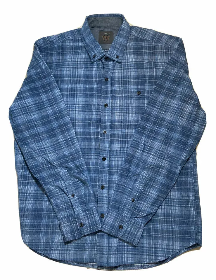 COPPER & OAK Men's Long Sleeve Plaid Corduroy Shirt