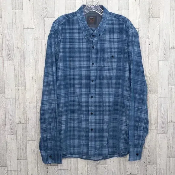 COPPER & OAK Men's Long Sleeve Plaid Corduroy Shirt