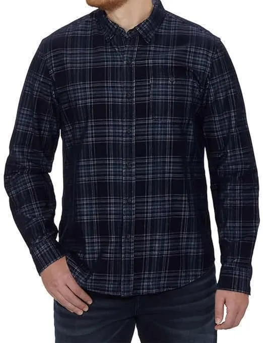 COPPER & OAK Men's Long Sleeve Plaid Corduroy Shirt