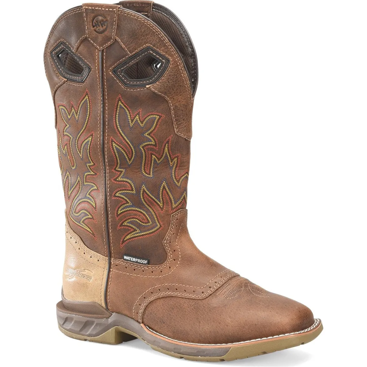 Double H Men's Phantom Rider 13" Waterproof Wide SQ Toe Roper Work Boot -Brown- DH5378