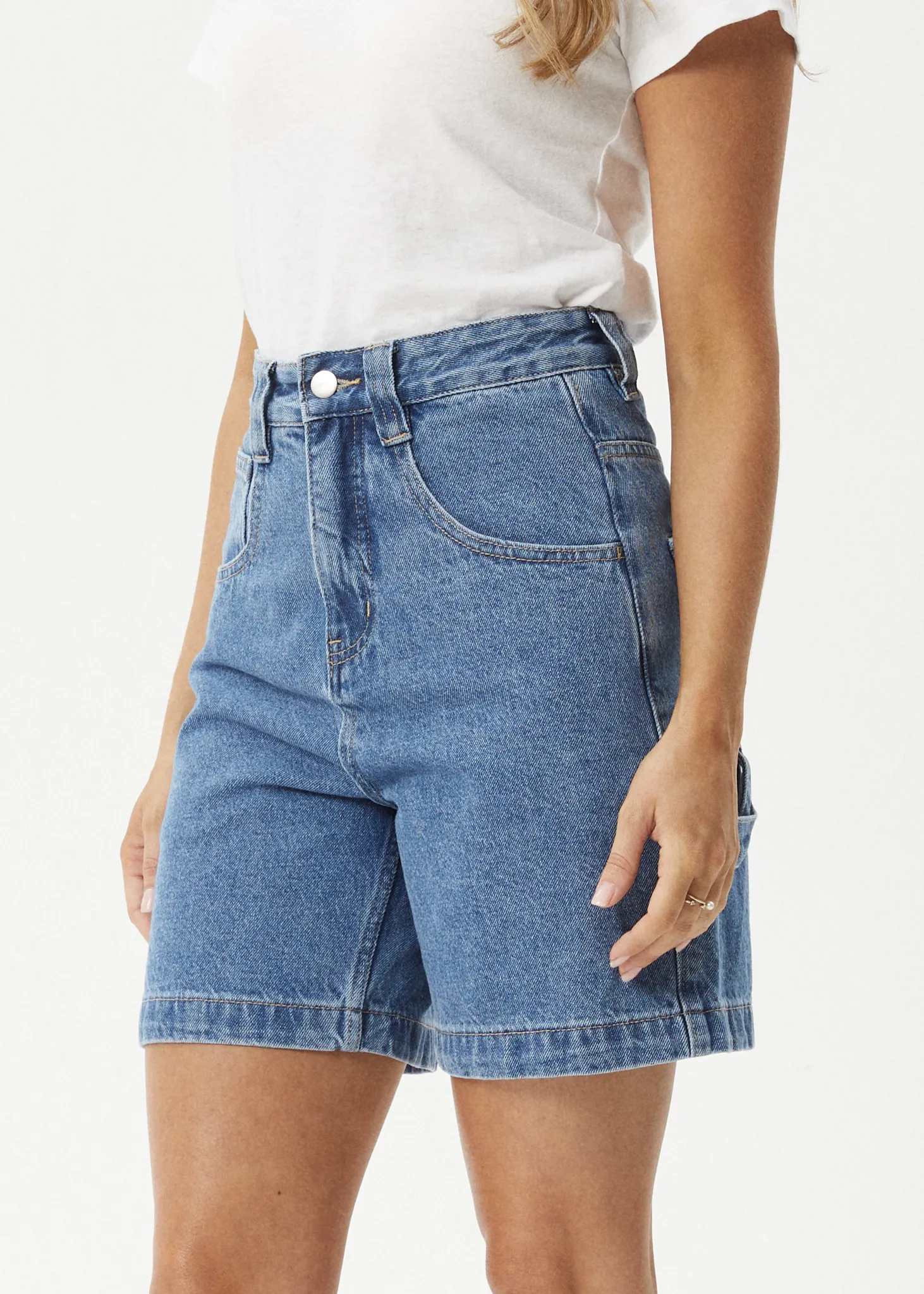 EMILIE DENIM WORKWEAR SHORT - WORN BLUE