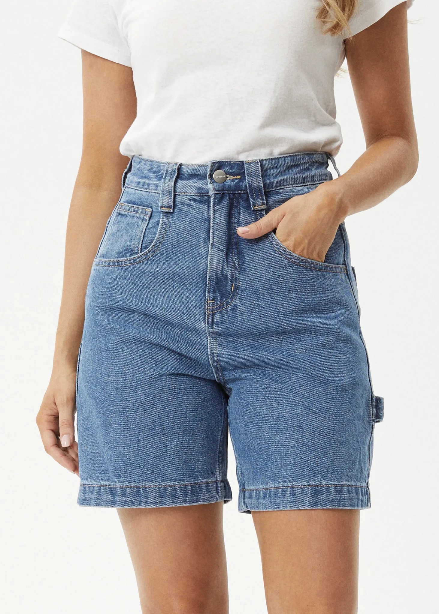 EMILIE DENIM WORKWEAR SHORT - WORN BLUE