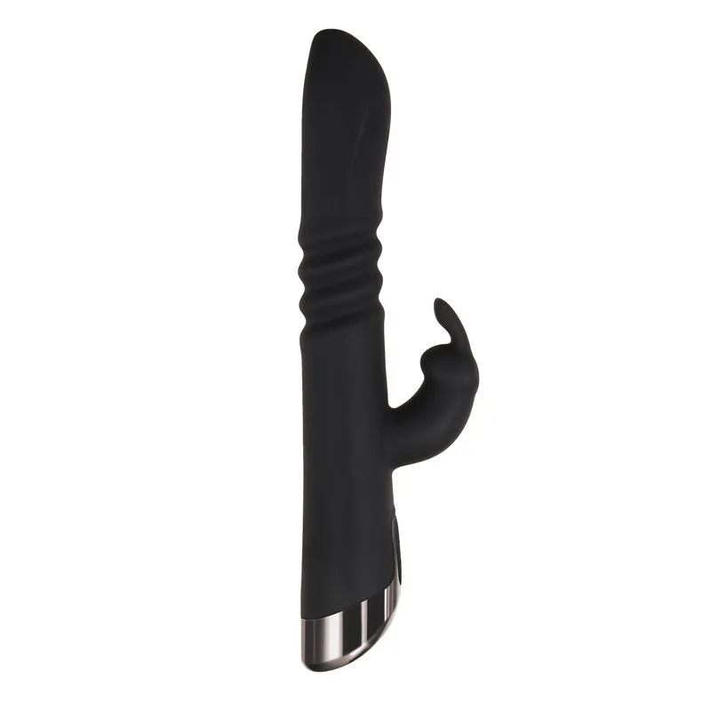 Evolved Rapid Thrusting Rabbit Vibrator - Black