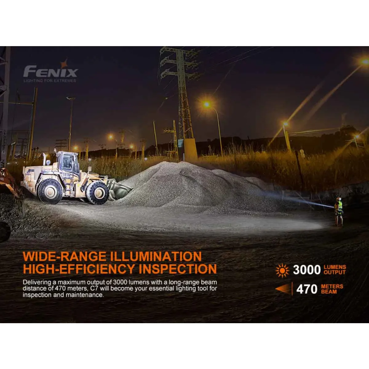FENIX C7 3000 LUMEN WORK FLASHLIGHT