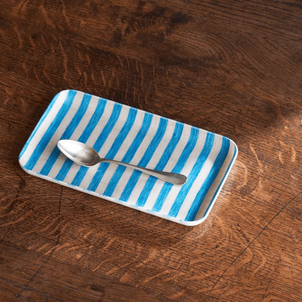 Francis Linen Coated Tray · Small · Fog Linen