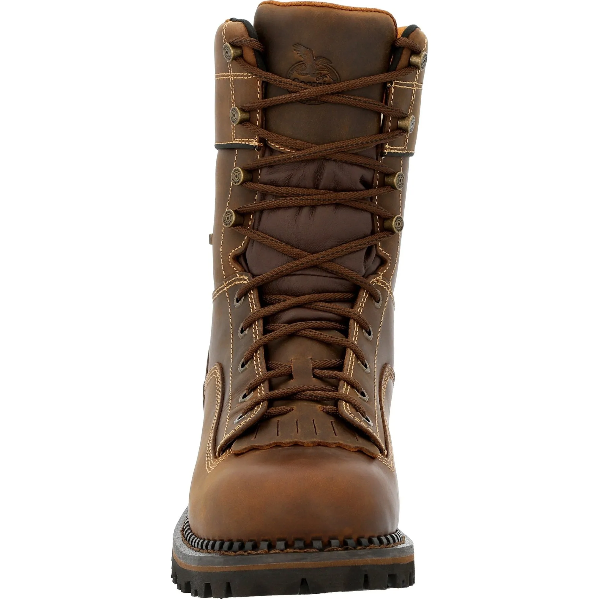 Georgia Men's AMP LT Low Heel Logger 9" Soft Toe Waterproof Work Boot- GB00472