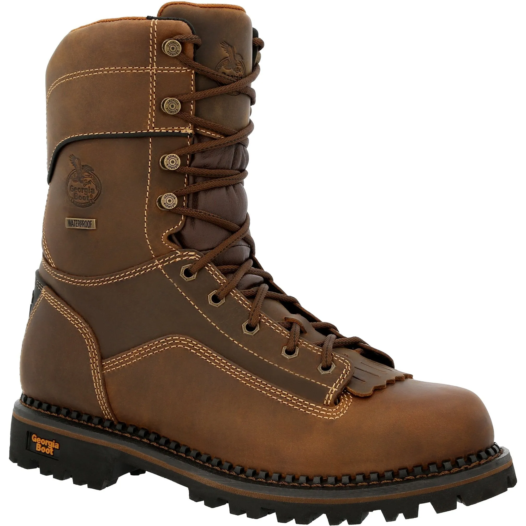 Georgia Men's AMP LT Low Heel Logger 9" Soft Toe Waterproof Work Boot- GB00472