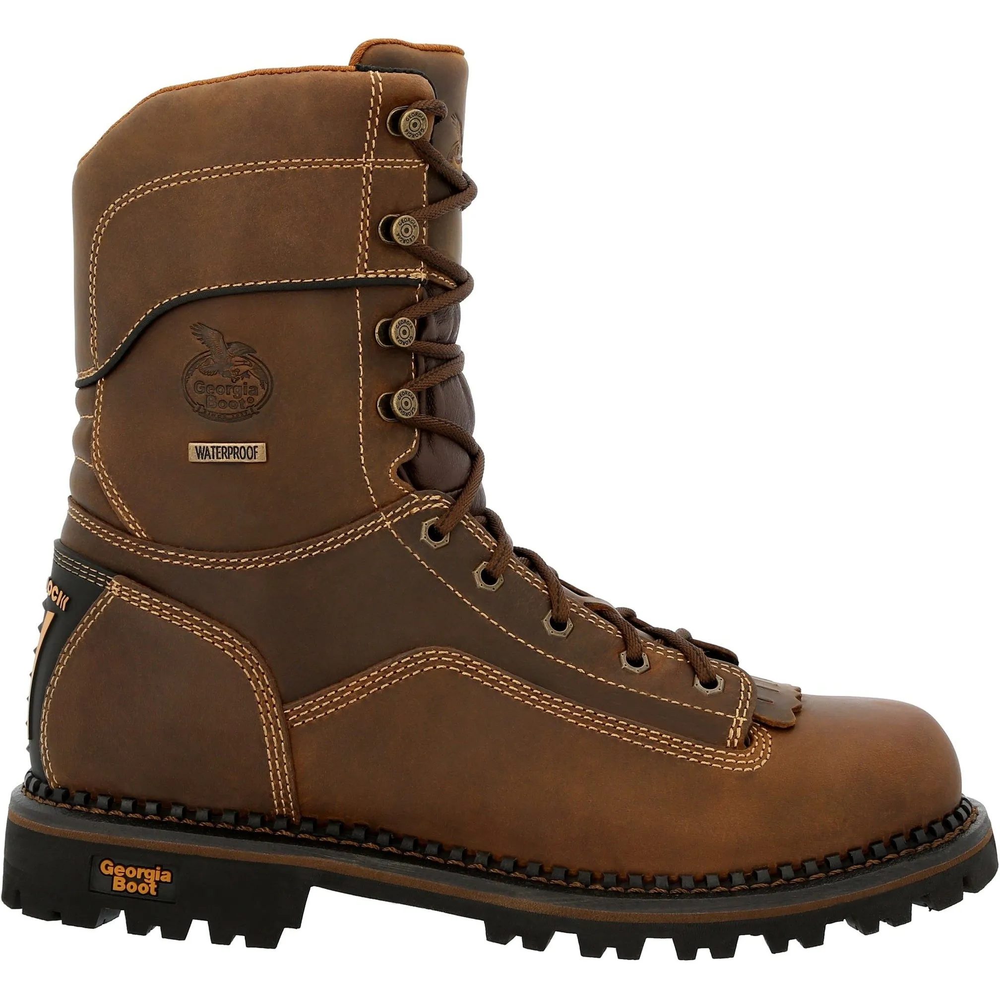 Georgia Men's AMP LT Low Heel Logger 9" Soft Toe Waterproof Work Boot- GB00472
