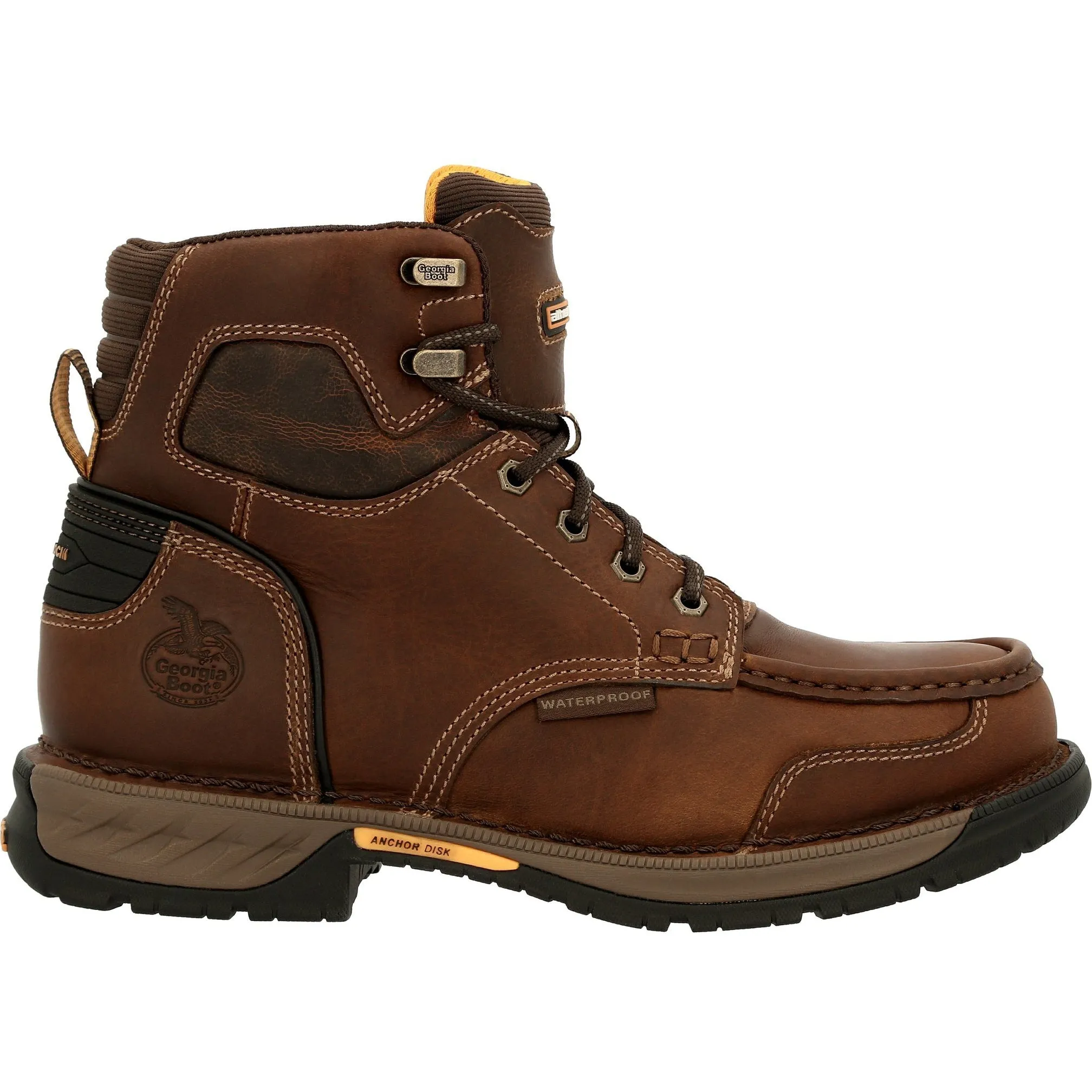 Georgia Men's Athens 360 5" Soft Toe Waterproof Work Boot - Brown - GB00439